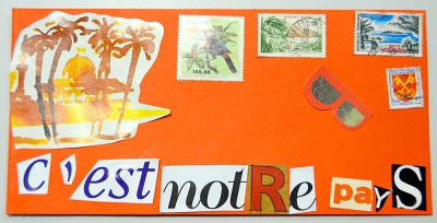 art postal,atelier,franconville,la lettre mystérieuse,collage